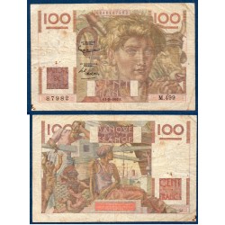 100 Francs Jeune Paysan filigrane inversé B 2.10.1952 Billet de la banque de France