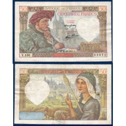 50 Francs Jacques Coeur TB 18.12.1941 Billet de la banque de France