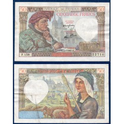 50 Francs Jacques Coeur TTB- 8.1.1942 Billet de la banque de France