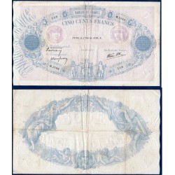 500 Francs Bleu et Rose TB 2.2.1939 Billet de la banque de France