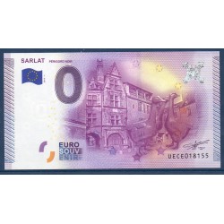 Billet souvenir Sarlat 0 euro touristique 2015