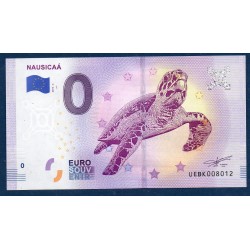 Billet souvenir Nausicaa la tortue 0 euro touristique 2019-4