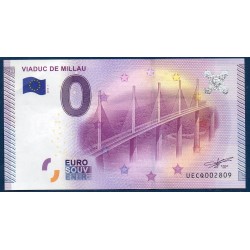 Billet souvenir Viaduc de Millau 0 euro touristique 2015