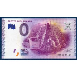 Billet souvenir Grotte avec Armand 0 euro touristique 2015