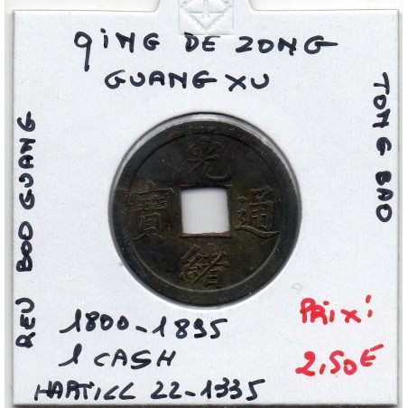 Dynastie Qing, De Zong, Guang Xu Tong bao, Guangzhou Guangdong 1895-1899, Hartill 22.1335 pièce de monnaie