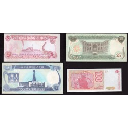 Lot de 4 Billets 3 Irak 1 Argentine SPL et NEUFS