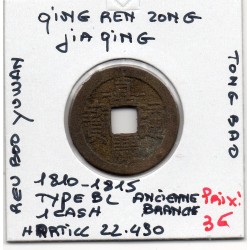 Dynastie Qing, Ren Zong, Jia Qing Tong bao, Board Of Works 1810-1815, Hartill 22.490 1 cash pièce de monnaie