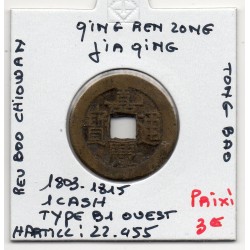 Dynastie Qing, Ren Zong, Jia Qing Tong bao, Board Of revenue 1803-1815, Hartill 22.455 1 cash pièce de monnaie