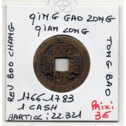 Dynastie Qing, Gao Zong, Qian Long Tong bao, Nanchang Jiangxi 1766-1783, Hartill 22.321 pièce de monnaie