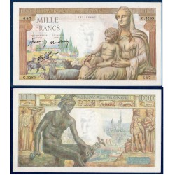 1000 Francs Déméter SUP+ 6.05.1943 Billet de la banque de France