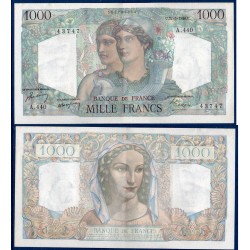 1000 Francs Minerve et Hercule SUP+ 27.5.1948 Billet de la banque de France