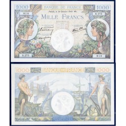 1000 Francs Commerce et industrie SUP 24.10.1940 Billet de la banque de France