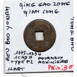 Dynastie Qing, Gao Zong, Qian Long Tong bao, Board of works 1775-1794, Hartill 22.260 pièce de monnaie