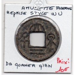Chine Charm Coin, amulette Da Quan Er Qian, pièce de monnaie