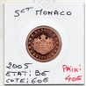 Pièce 5 centimes d'euro BE Monaco 2005