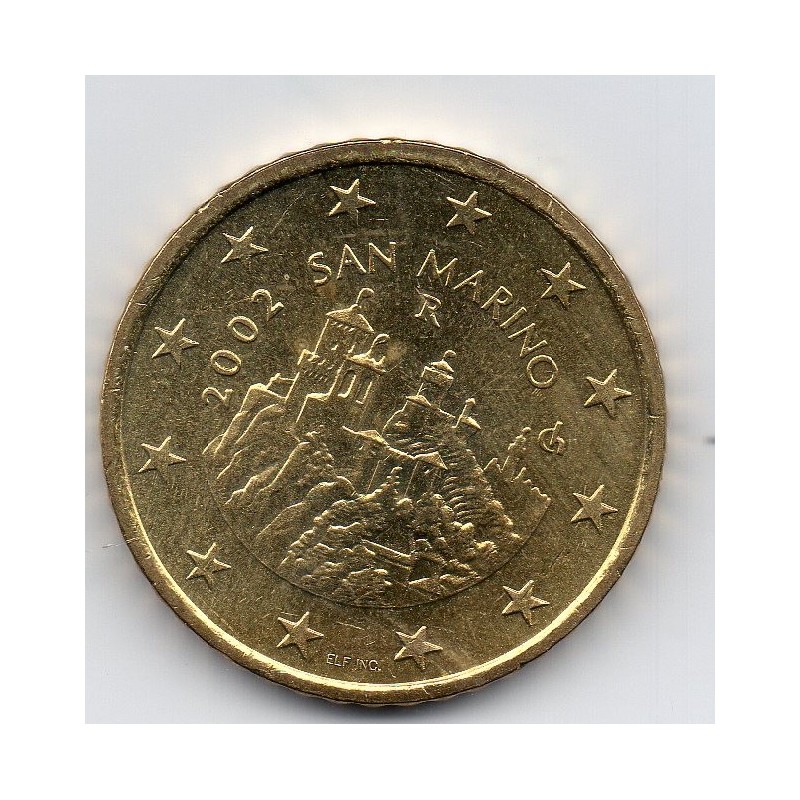 Pièce 50 centimes d'euro Saint-Marin 2002