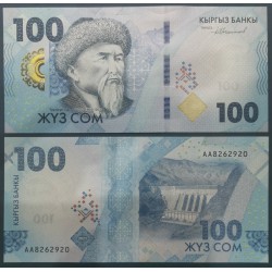 Kirghizistan Pick N°36 Billet de banque de 100 som 2023