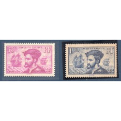 Timbre France Yvert No 296-297 Jacques Cartier neuf **