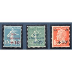 Timbre France Yvert No 246-248 Caisse d'amortissement neuf **