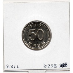 Corée du Sud 50 Won 2017 FDC, KM 34 pièce de monnaie