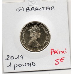 Gibraltar 1 pound 2014 FDC, KM 1513 pièce de monnaie