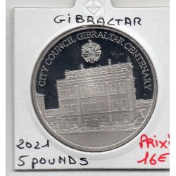 Gibraltar 5 pounds 2021 FDC, KM - pièce de monnaie