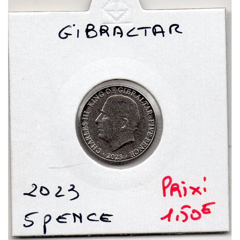 Gibraltar 5 pence 2013 Charles III FDC, KM - pièce de monnaie