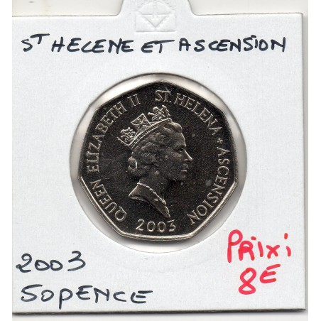 Sainte Helene et Ascension 50 pence 2003 FDC, KM 21 pièce de monnaie