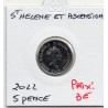 Sainte Helene et Ascension 5 pence 2022 FDC, KM 22a pièce de monnaie