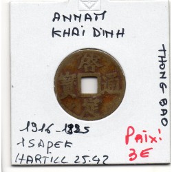 Annam, Khai Dinh Thong Bao, 1916-1925, Hartill 25.42 pièce de monnaie