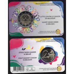 2 euro commémorative Belgique 2024 Lutte contre cancer version France piece de monnaie €