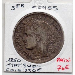 5 francs Cérès 1850 A Paris Sup-, France pièce de monnaie