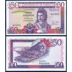 Gibraltar Pick N°24, neuf Billet de banque de 50 pounds 1986