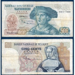 Belgique Pick N°135b, TB Billet de banque de 500 Franc Belge 18.3.1971