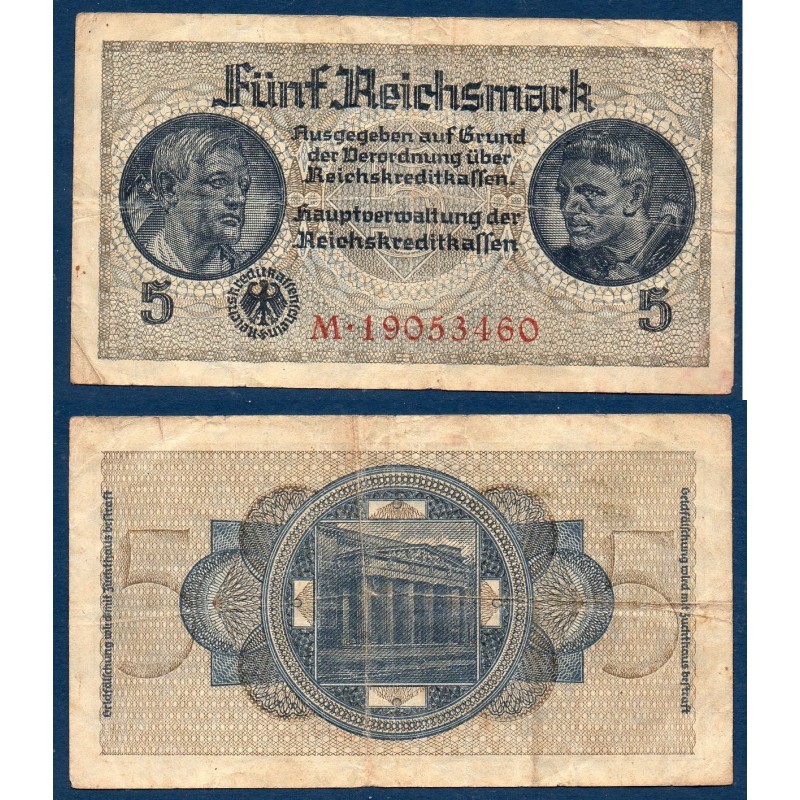 Allemagne P.R138b, TB Billet de 5 Mark 1945 occupation