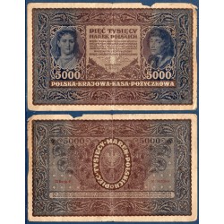 Pologne Pick N°31, AB Billet de banque de 5000 Marek 1920