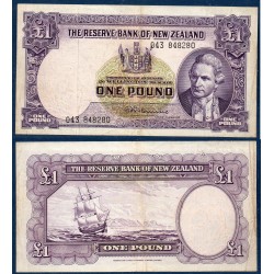 Nouvelle Zelande Pick N°159d, TB+ Billet de banque de 1 pound 1960-1967