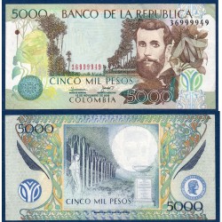 Colombie Pick N°452h, TTB Billet de banque de 5000 Pesos 15.11.2006
