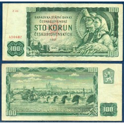 Tchécoslovaquie Pick N°91h, TB Billet de banque de 100 Korun 1961