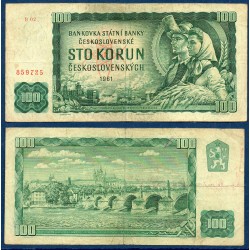 Tchécoslovaquie Pick N°91a, TB Billet de banque de 100 Korun 1961