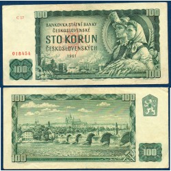 Tchécoslovaquie Pick N°91a, TTB Billet de banque de 100 Korun 1961