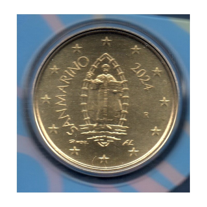 Pièce 50 centimes BU Fleur de coin Saint-Marin 2024