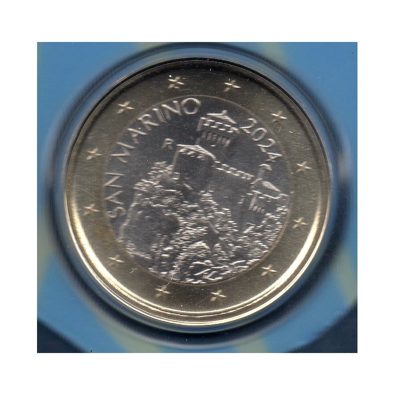 Pièce 1 euro BU Fleur de coin Saint-Marin 2024