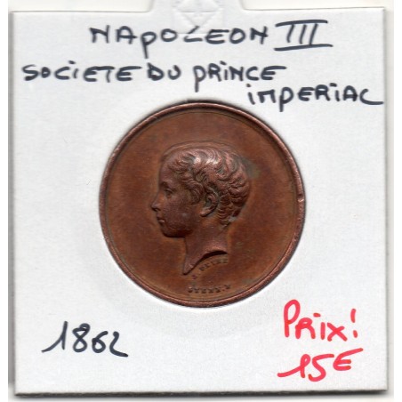 Médaille Napoléon IV Société du prince impérial 1862, Peyre et Stern