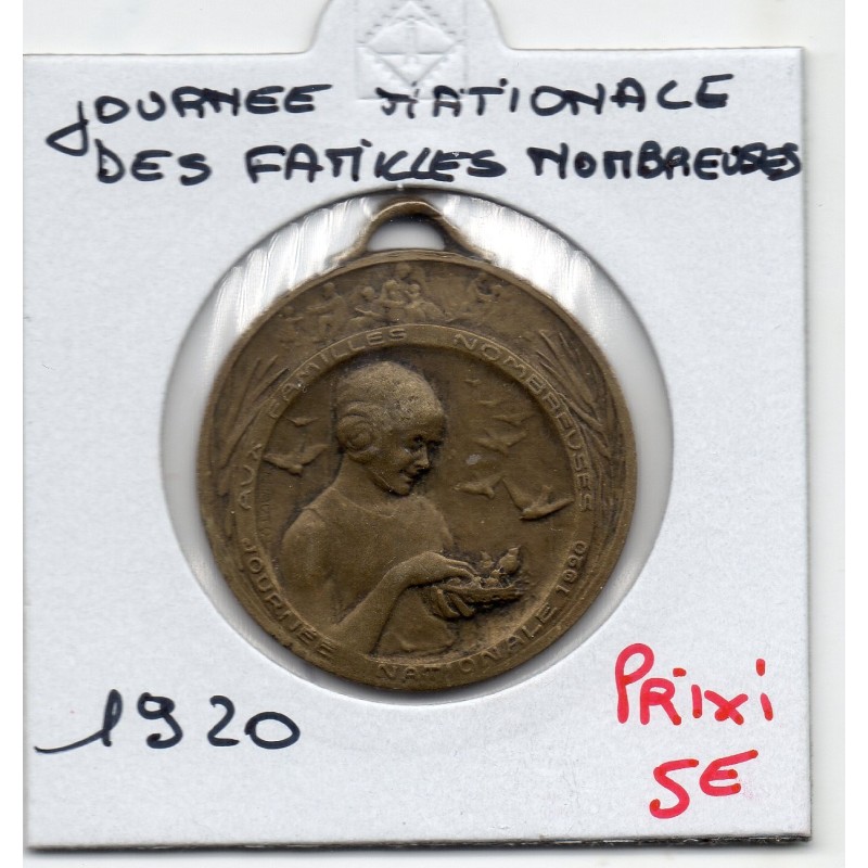 Médaille journée nationale des familles nombreuses 1920 Autot