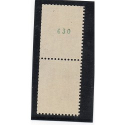 Timbre France Yvert No 1331c Numéro vert de roulette varitété Coq de Decaris