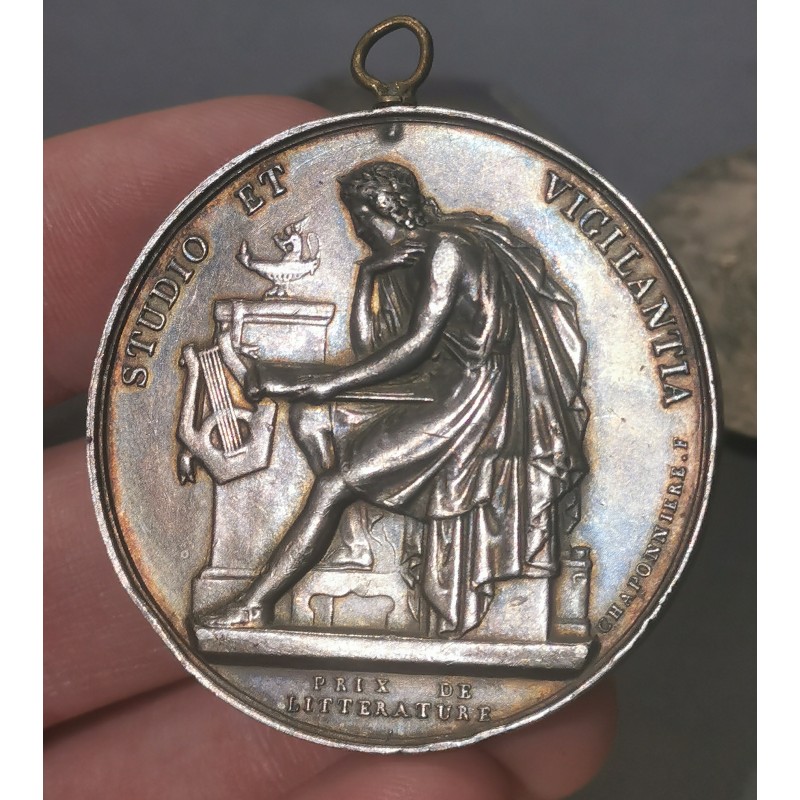 Medaille Suisse, Geneve, Prix de litterature argent Chaponniere