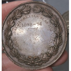 Medaille Limoges en Bronze pour une société de Chasseur de Haute Vienne Corne Cuivre