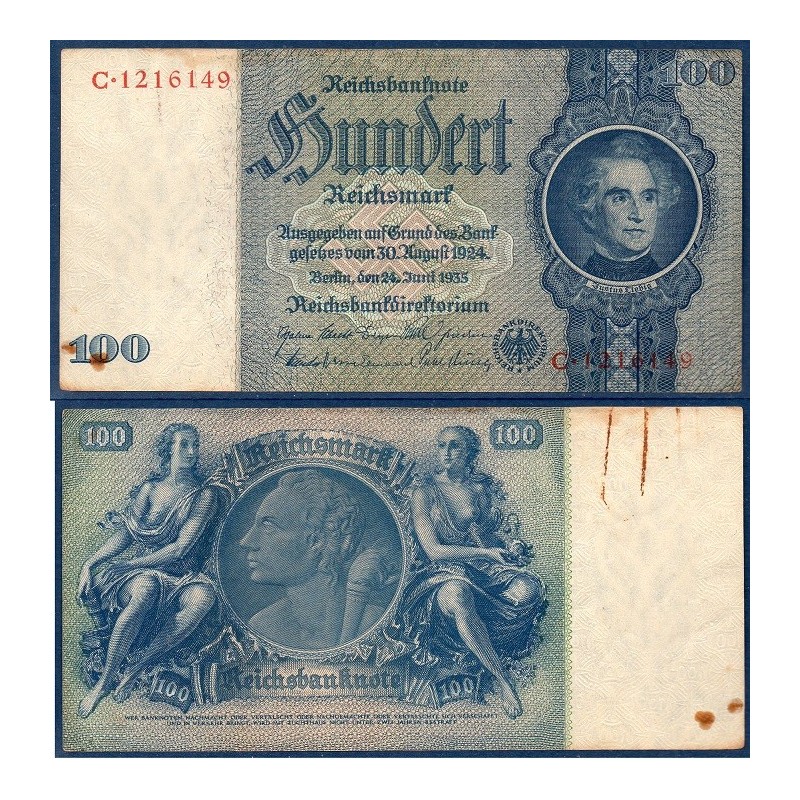 Allemagne P.183b, TTB Billet de 100 Reichsmark 1935 Liebig