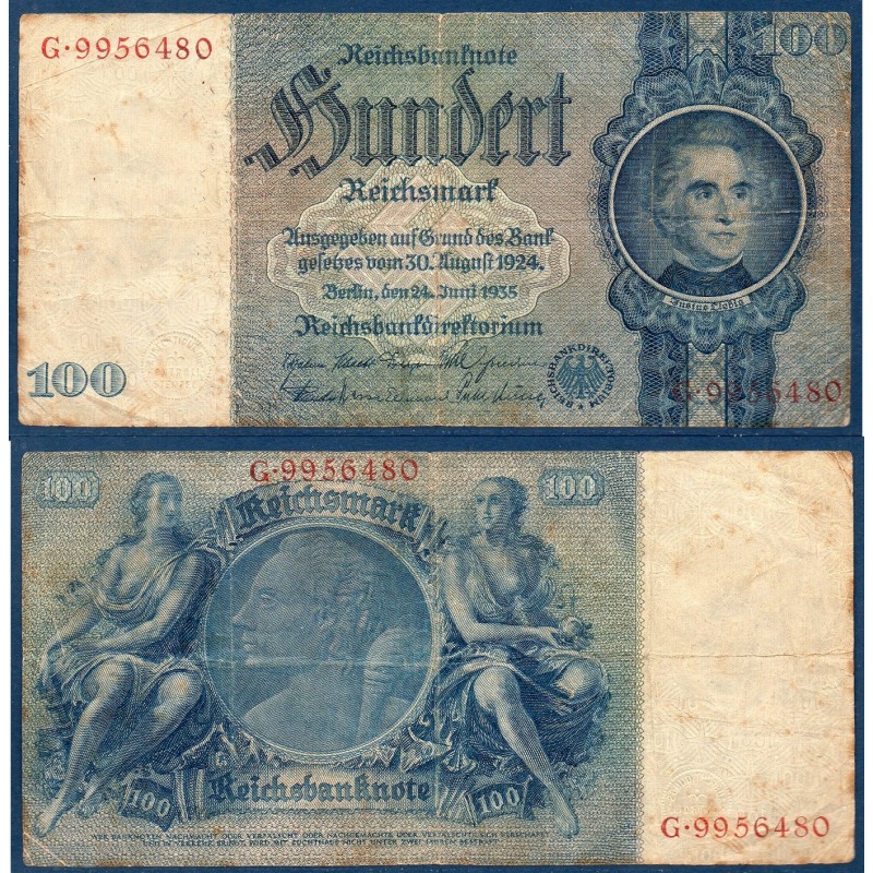 Allemagne P.183a, TB Billet de 100 Reichsmark 1935 Liebig